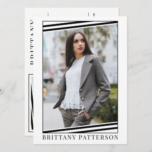 Modellering Comp Kaart | 2 Foto 2 Sided 5.5x7.5 (Voorkant / Achterkant)