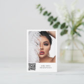 Modellering Comp Kaart 5 Foto QR Code Kaart Visitekaartje (Staand voorkant)