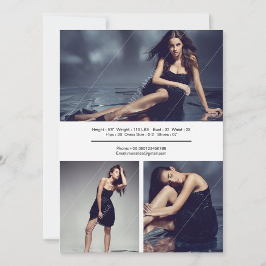 Modellering Comp-kaart / Zed-kaart Kaart (Achterkant)