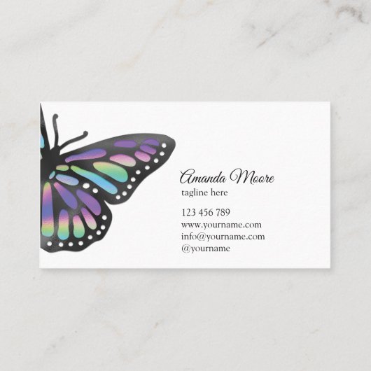 modelleringsbus voor een evenement met monarch vli visitekaartje (Achterkant)