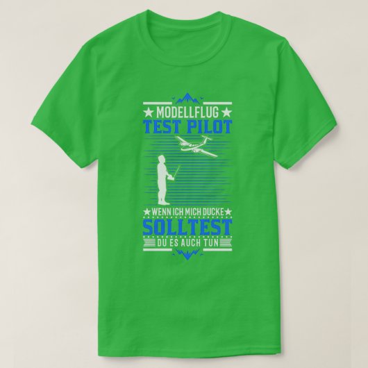 Modellflug Test Pilot Modellflugzeug Modellflieger T-shirt (Design voorkant)