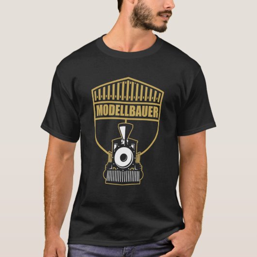 Modelmaker model spoorweghobbyboer t-shirt (Voorkant)