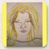 modelmeisje bier onderzetter (Voorkant)