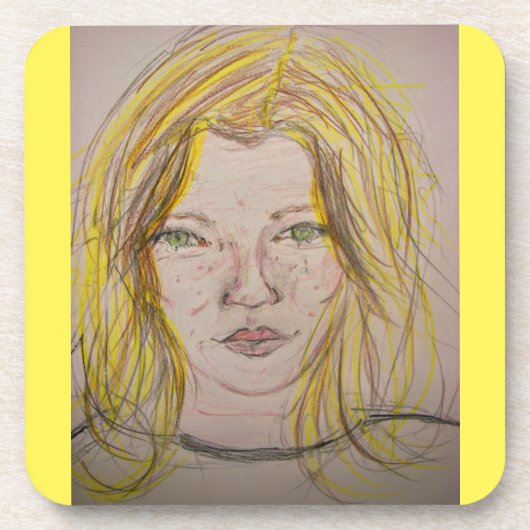 modelmeisje bier onderzetter (Voorkant)