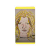 modelmeisje etiket (Voorkant)