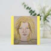 modelmeisje kaart (Staand voorkant)