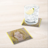 modelmeisje kartonnen onderzetters (Insitu)