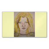 modelmeisje magnetisch visitekaartje (Voorkant)