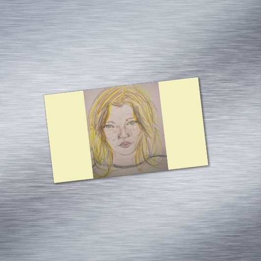 modelmeisje magnetisch visitekaartje (Voorbeeld)