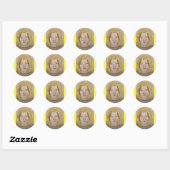 modelmeisje ronde sticker (Vel)