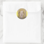 modelmeisje ronde sticker (Tas)