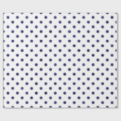 Modelmonogram chroomblauwe en witte poka dots cadeaupapier (Vlak)