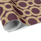 Modelmonogram grafisch bruin met elkaar verbonden cadeaupapier (Rol Hoek)