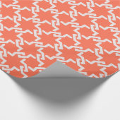 Modelmonogram grafisch oranje met elkaar verbonden cadeaupapier (Hoek)