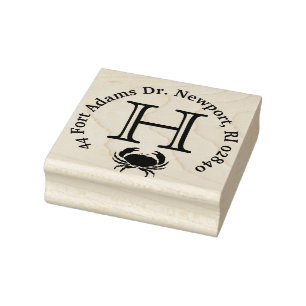 Modelmonogram krabpictogram rubberstempel