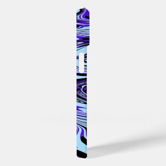 Modelmonogram modern blauw Abstract Waterverf Case-Mate iPhone Case (Achterkant / Rechts)