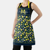 Modelmonogram van het moderne Citrus Lemons Patter Schort (Insitu)