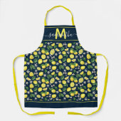 Modelmonogram van het moderne Citrus Lemons Patter Schort (Voorkant)