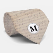 Modelmonogram voor  muzieknotities stropdas (Opgerold)