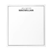 Modelnaam monogram, formaat gepersonaliseerd zwart notitieblok (Voorkant)