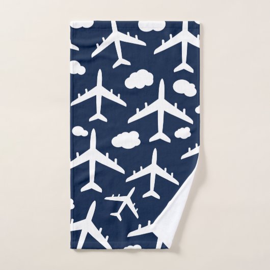 Modelontwerp van het zwarte vliegende vliegtuig bad handdoek (Handdoek)