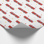 Modelpatroon Firevrachtwagenpartij Cadeaupapier (Hoek)