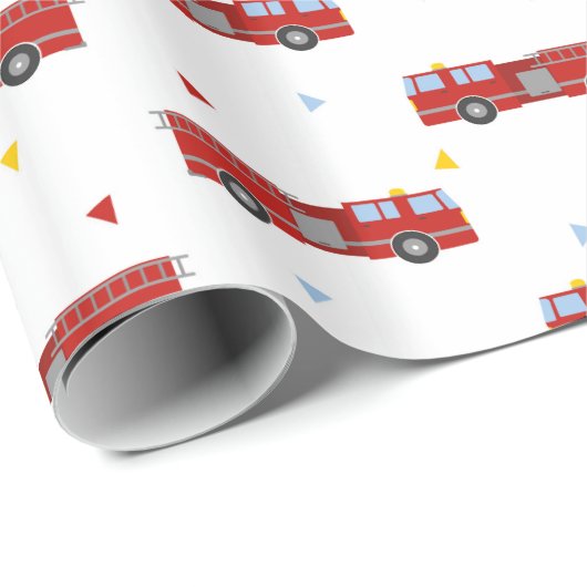 Modelpatroon Firevrachtwagenpartij Cadeaupapier (Rol Hoek)