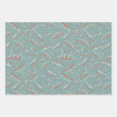 Modelpatroon ter illustratie van moderne rode blau inpakpapier vel (Voorkant 3)