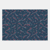 Modelpatroon ter illustratie van moderne rode blau inpakpapier vel (Voorkant 2)