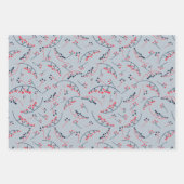 Modelpatroon ter illustratie van moderne rode blau inpakpapier vel (Voorkant)