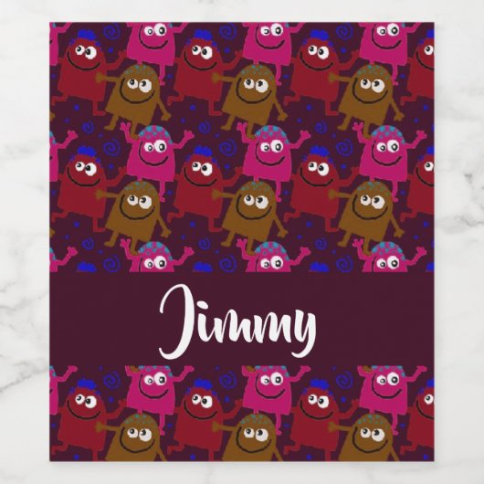 Modelpatroon van aangepaste modelmonsters wijn etiket (Enkel label)