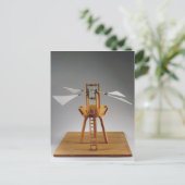 Modelreconstructie van het ontwerp van de da Vinci Briefkaart (Staand voorkant)