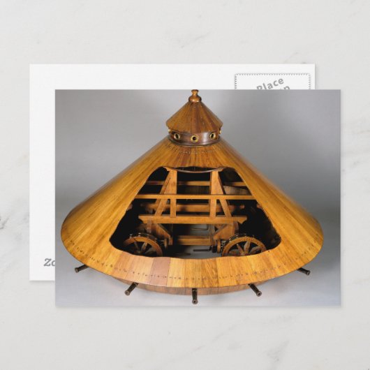 Modelreconstructie van het ontwerp van de da Vinci Briefkaart (Voorkant / Achterkant)