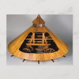 Modelreconstructie van het ontwerp van de da Vinci Briefkaart