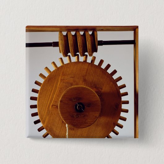 Modelreconstructie van het ontwerp van de da Vinci Vierkante Button 5,1 Cm (Voorkant)