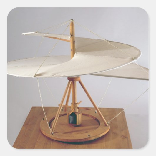 Modelreconstructie van het ontwerp van de da Vinci Vierkante Sticker (Voorkant)