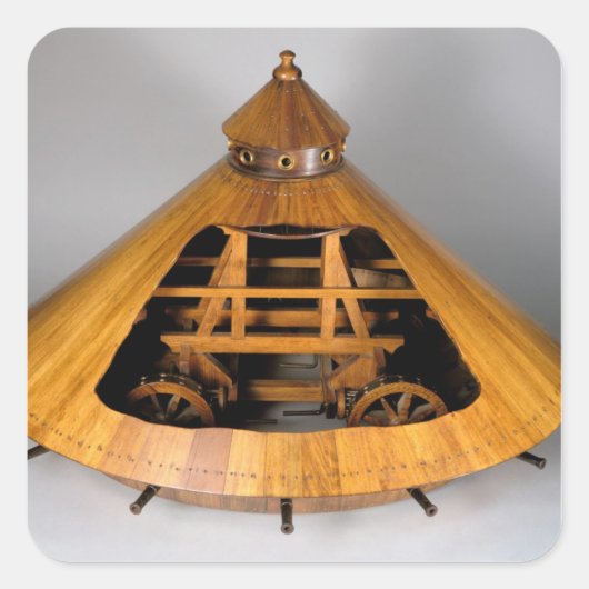 Modelreconstructie van het ontwerp van de da Vinci Vierkante Sticker (Voorkant)