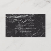 Models | Zwart marmer Visitekaartje (Achterkant)