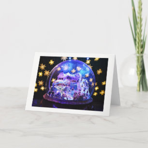 Modelsneeuwscène Feestdagen Kaart