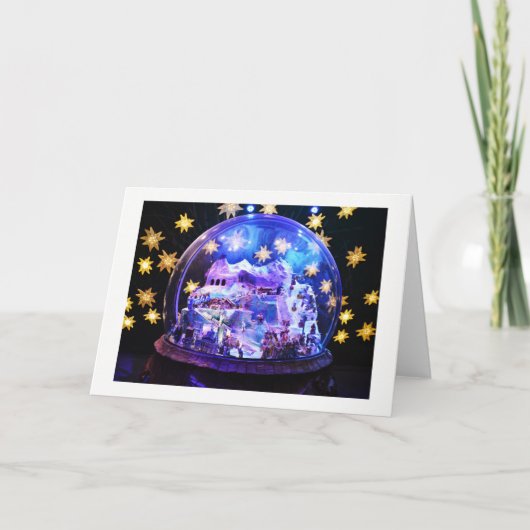 Modelsneeuwscène Feestdagen Kaart (Voorkant)