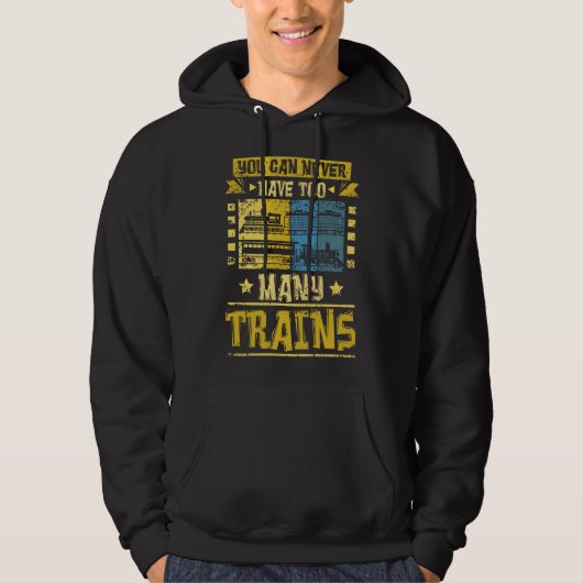 Modelspoorlijn nooit te veel treinen hoodie (Voorkant)
