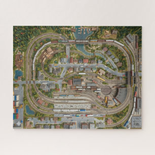 Modelspoorwegindelingspuzzel Legpuzzel