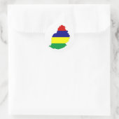 modelsymbool van de vlag van het mauritius - land ronde sticker (Tas)