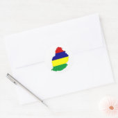 modelsymbool van de vlag van het mauritius - land ronde sticker (Envelop)