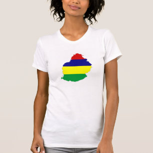 modelsymbool van de vlag van het mauritius - land t-shirt