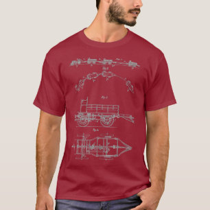Modeltrein voor  stuurmachinemotor t-shirt