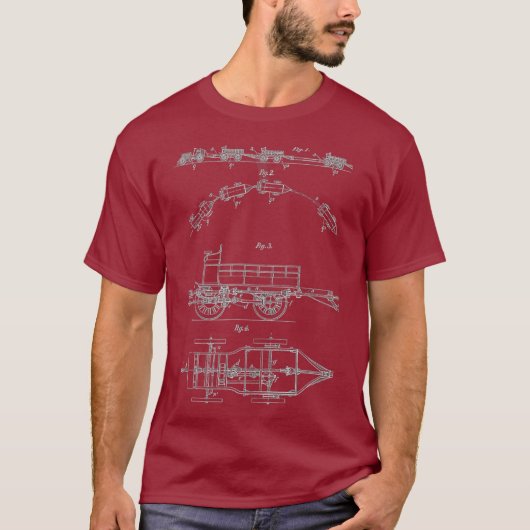 Modeltrein voor  stuurmachinemotor t-shirt (Voorkant)