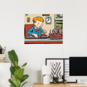 Modeltreinen - Kinderen speelgoed Poster (Thuiskantoor)