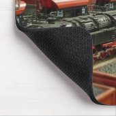 Modeltreinstation Mousepad Muismat (Hoek)