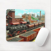 Modeltreinstation Mousepad Muismat (Met muis)
